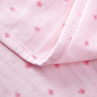 PurCotton 全棉时代 婴儿纱布面巾 25*50cm 粉色小花朵+粉兔瓢虫 2条装
