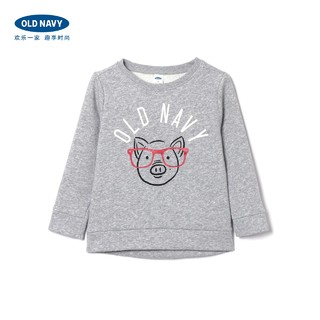 OLD NAVY 女童加绒印花卫衣