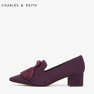 CHARLES & KEITH CK1-60920097 女士方头粗低跟鞋