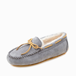 Ozwear UGG Ozwear 女士羊皮毛一体豆豆鞋 灰色 38