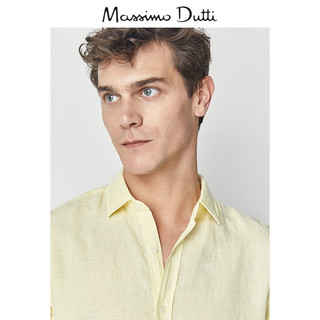 Massimo Dutti 00112003300 男士亚麻衬衫