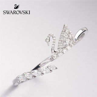 SWAROVSKI 施华洛世奇 SWAN LAKE 5231330 镀白金色开口手镯 M