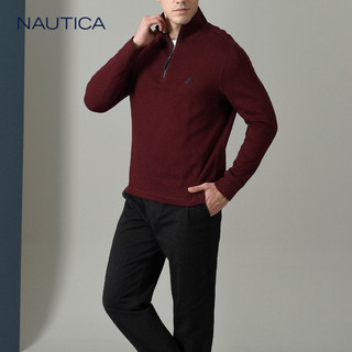 NAUTICA 诺帝卡 NA002567 男士拉链半开襟毛衣