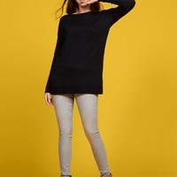 Old Navy女装 气质船领长袖针织衫 290524 165/100A(L) 焦糖拿铁色