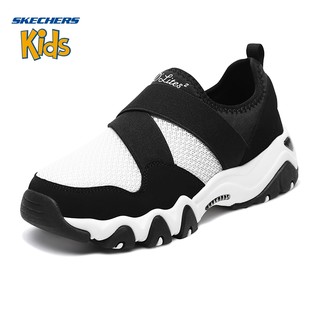 SKECHERS 斯凯奇 664084L 儿童运动休闲鞋 BKW黑色+白色 25.5