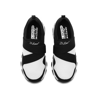 SKECHERS 斯凯奇 664084L 儿童运动休闲鞋 BKW黑色+白色 25.5