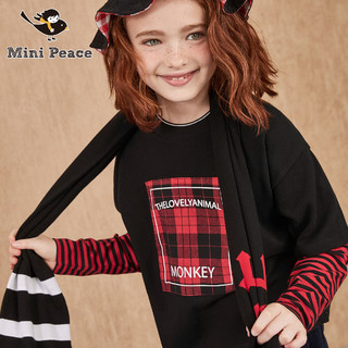 Mini Peace 太平鸟童装 儿童长袖T恤 假两件
