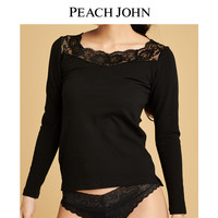 PEACH JOHN 蜜桃派 9000206 蕾丝嵌钻圆领保暖衣