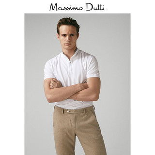 Massimo Dutti 00718153250 男士立领全棉POLO衫