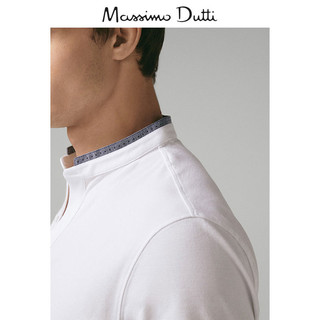 Massimo Dutti 00718153250 男士立领全棉POLO衫