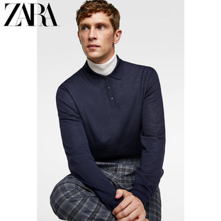 ZARA 00693315401 男士羊毛混纺长袖POLO衫 