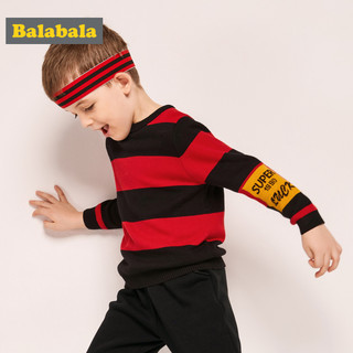 balabala 巴拉巴拉 男童套头撞色针织衫