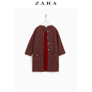 zara 09007751600 儿童粗花呢长款外套