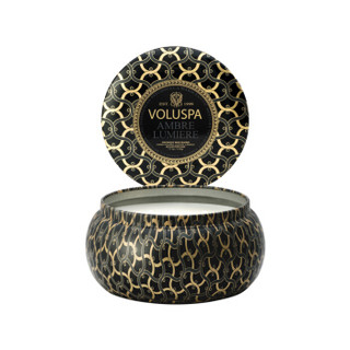 VOLUSPA Noir黑色家居系列 金属罐香薰蜡烛 (青苔与香根草、113g)