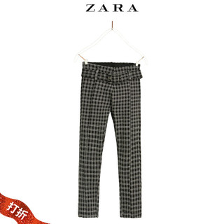 ZARA 女童腰带饰格子裤