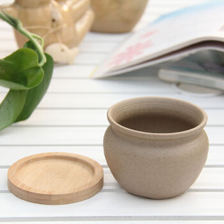 ShijiAoqiao 世纪奥桥 WY4003  陶瓷创意花盆 含木托
