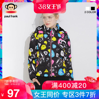 PAUL FRANK 大嘴猴 PFACO154048W 女士短款羽绒服 (M、黑色)