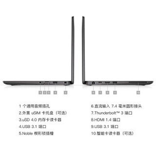  DELL 戴尔 Latitude 7390 13.3英寸商务笔记本电脑（i7-8650U、8GB、256GB）