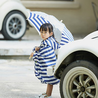 网易严选 海军小斗篷雨衣 粉红点点款