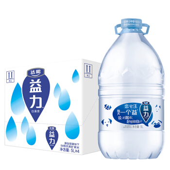 益力 天然矿泉水 5l*4瓶 箱装 狗狗瓶定制装 买一送一