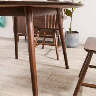采尼 北欧全纯实木圆餐桌 0.9m单个圆餐桌