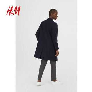  H&M 至臻品质系列男士混纺羊绒大衣0631777 (54、驼色)