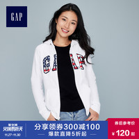 Gap 盖璞 355485 女士加绒连帽卫衣 白色 165/84A(XS)