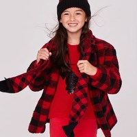 Gap 盖璞 395168 女童抓绒格子外套