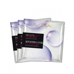 L'OREAL PARIS 巴黎歐萊雅 歐萊雅復顏玻尿酸膨潤精華面膜21片