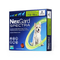 NexGard spectra 超可信 内外同驱虫药 M号 7.5-15kg中型犬 整盒3片装