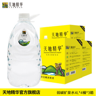 天地精华 天然矿泉水 4L*4桶*3箱