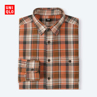 UNIQLO 优衣库 411916 男士法兰绒格子衬衫(长袖) 