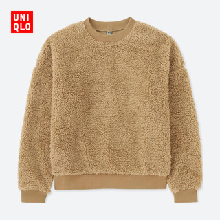 UNIQLO 优衣库 414296 女士仿羊羔绒摇粒绒卫衣 (青灰色、S)