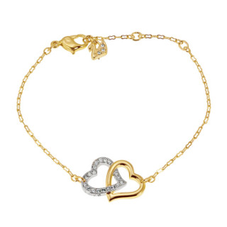 swarovski施华洛世奇1062709match金色心形镶钻手链