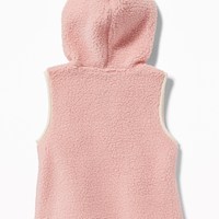 Old Navy  286296W 女婴幼童仿羊羔绒背心