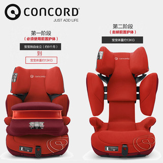 CONCORD 康科德 Transformer pro 儿童安全座椅 9个月-12岁 番茄红