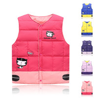 安丽虎尼 儿童羽绒棉拼色马甲