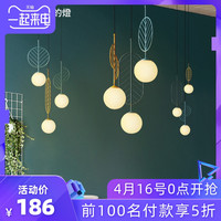 设计师的灯 马卡龙叶子吊灯 单只