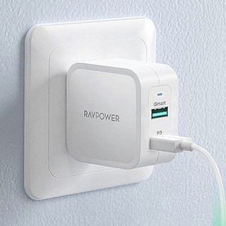 RAVPower 睿能宝 GaN氮化镓充电器 Type-C 65W 白色