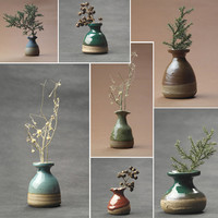 花样瓷艺馆 H001 景德镇小花瓶摆件 蓝色