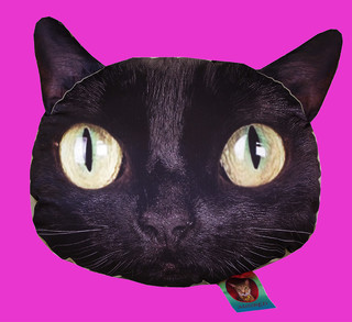 MISSRED 猫头抱枕 黑色 中号