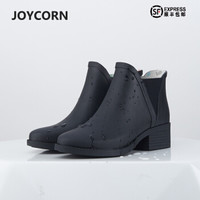 JOYCORN jc18 女士短筒橡胶雨鞋 黑色 38