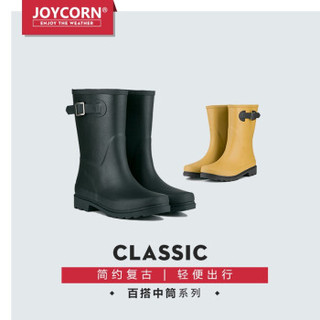  JOYCORN jc11 女士欧美雨靴 黄棕色 加绒 39