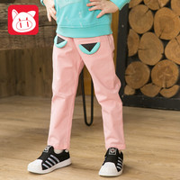  PEPCO/小猪班纳 女童休闲长裤  樱花粉 幻影黑