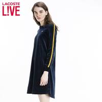 拉科斯特 LACOSTE L!VE系列 EF9036 女士天鹅绒POLO领连衣裙
