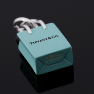 Tiffany & Co 蒂芙尼 25161211 925银mini蓝色礼品袋 吊坠 