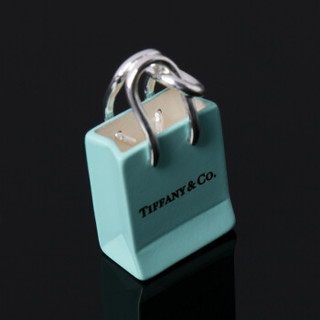 Tiffany & Co 蒂芙尼 25161211 925银mini蓝色礼品袋 吊坠 