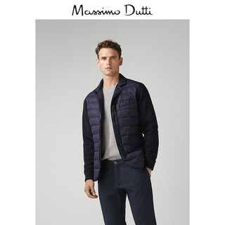Massimo Dutti 03406080401 男装 西装外套式针织衣袖拼接羽绒服夹克外套 