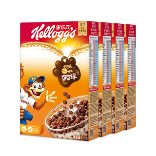 Kellogg's 家乐氏 谷物早餐 (170g*4、可可球、盒装)