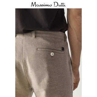 Massimo Dutti  00067092710 男装 修身版亚麻/棉质长裤